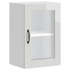 vidaXL Küchen-Hängeschrank mit Glastür Porto Hochglanz-Weiß