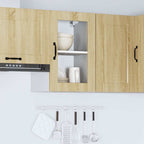 vidaXL Küchen-Hängeschrank mit Glastür Porto Sonoma-Eiche
