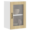 vidaXL Küchen-Hängeschrank mit Glastür Porto Sonoma-Eiche