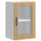 vidaXL Küchen-Hängeschrank mit Glastür Porto Artisan-Eiche