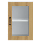 vidaXL Küchen-Hängeschrank mit Glastür Porto Artisan-Eiche