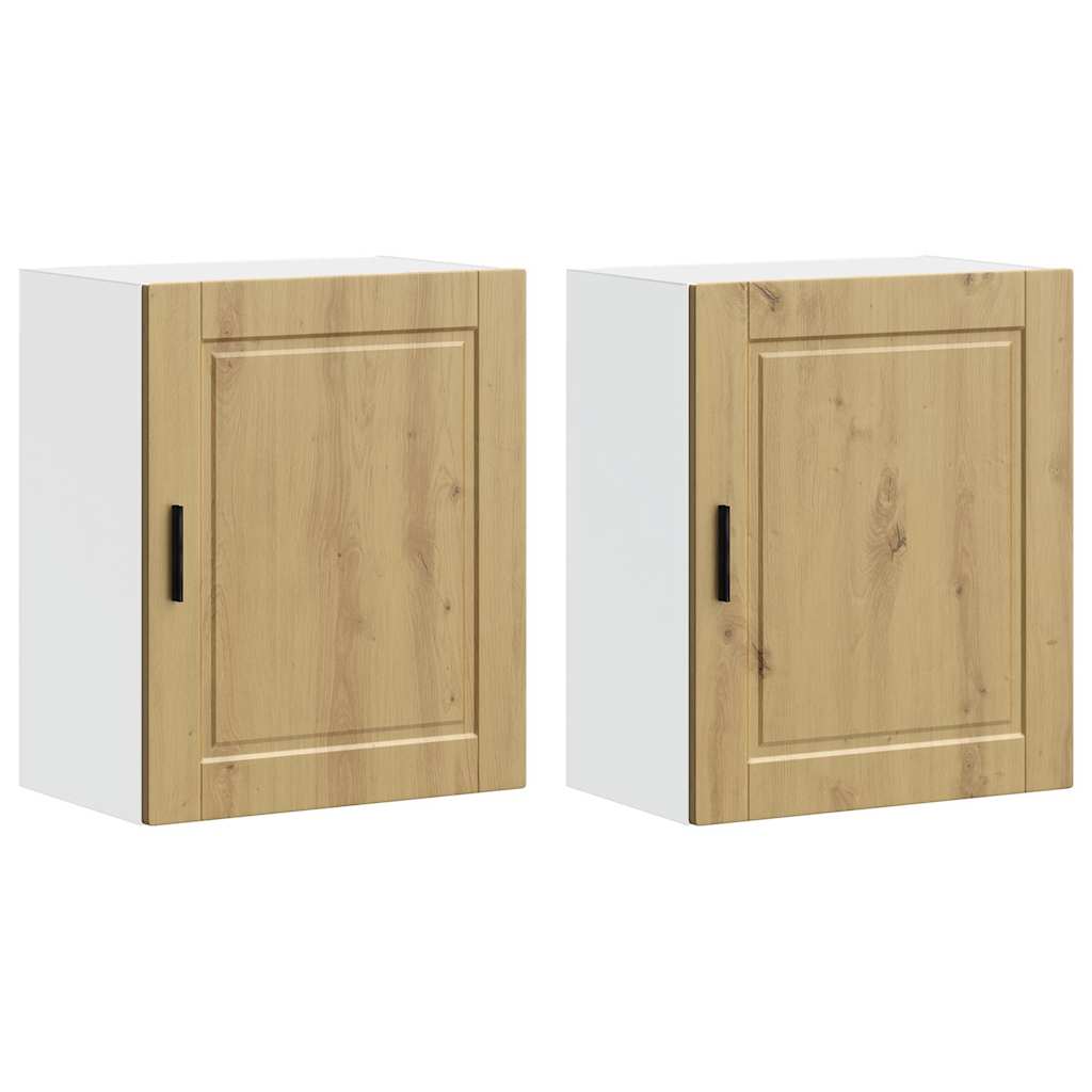 vidaXL Küchen-Hängeschränke 2 Stk. Porto Artisan-Eiche Holzwerkstoff