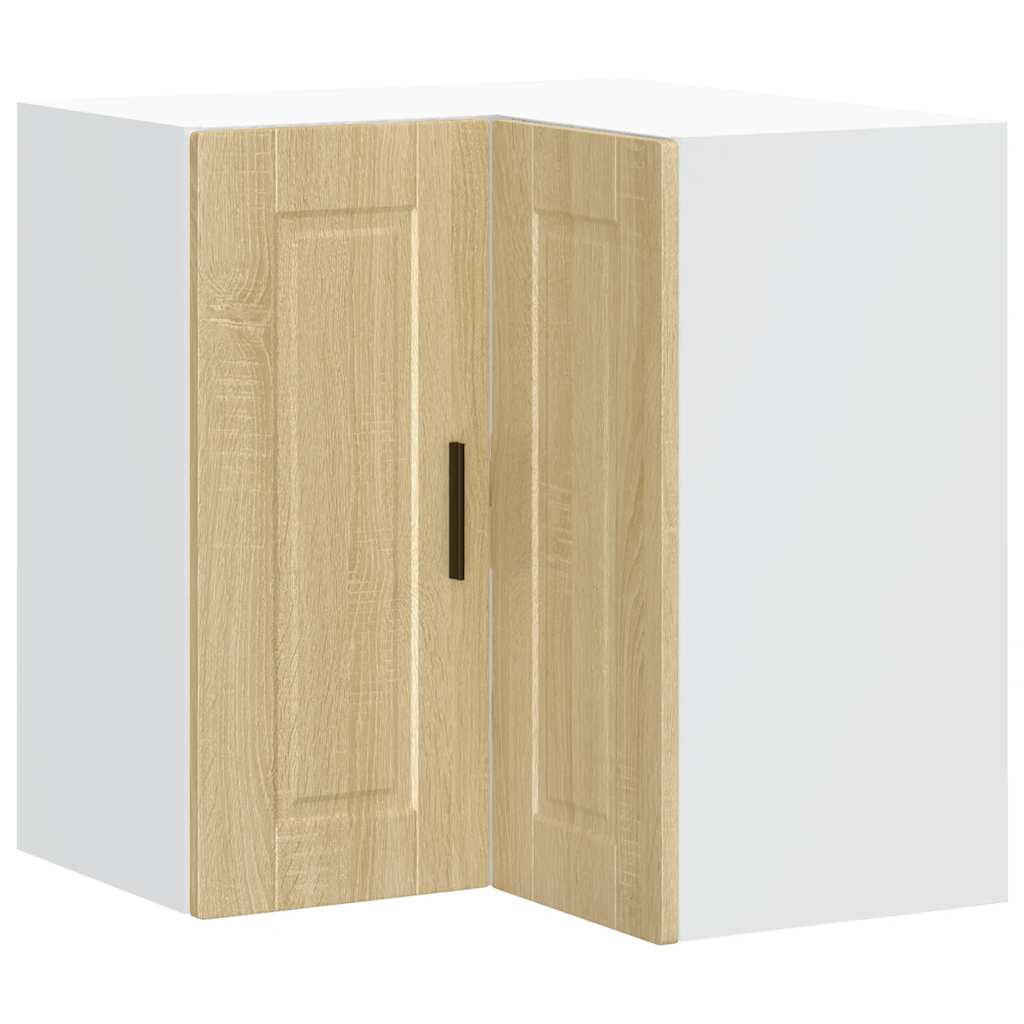 vidaXL Küchen-Eckhängeschrank Porto Sonoma-Eiche Holzwerkstoff