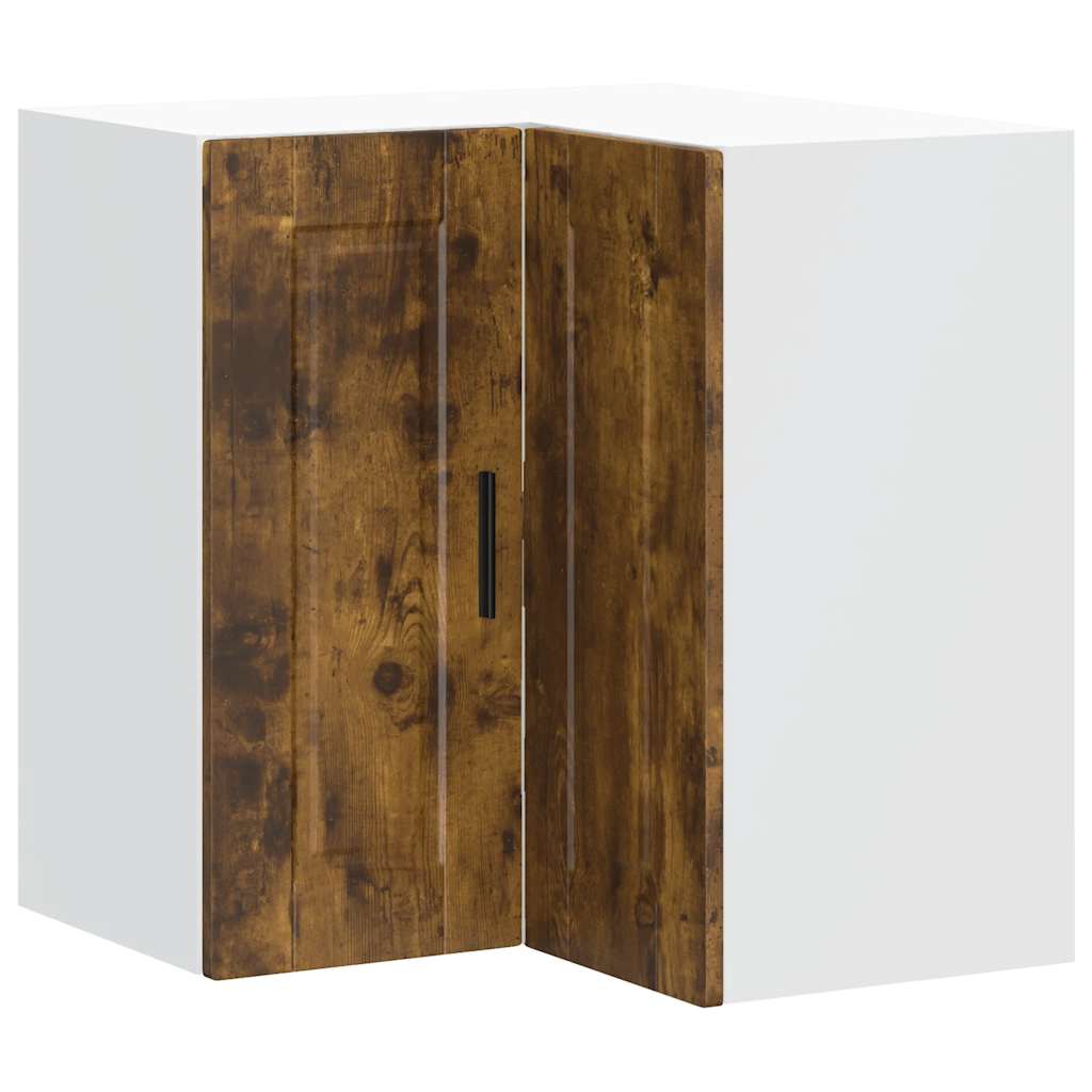 vidaXL Küchen-Eckhängeschrank Porto Räuchereiche Holzwerkstoff
