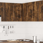 vidaXL Küchen-Eckhängeschrank Porto Räuchereiche Holzwerkstoff