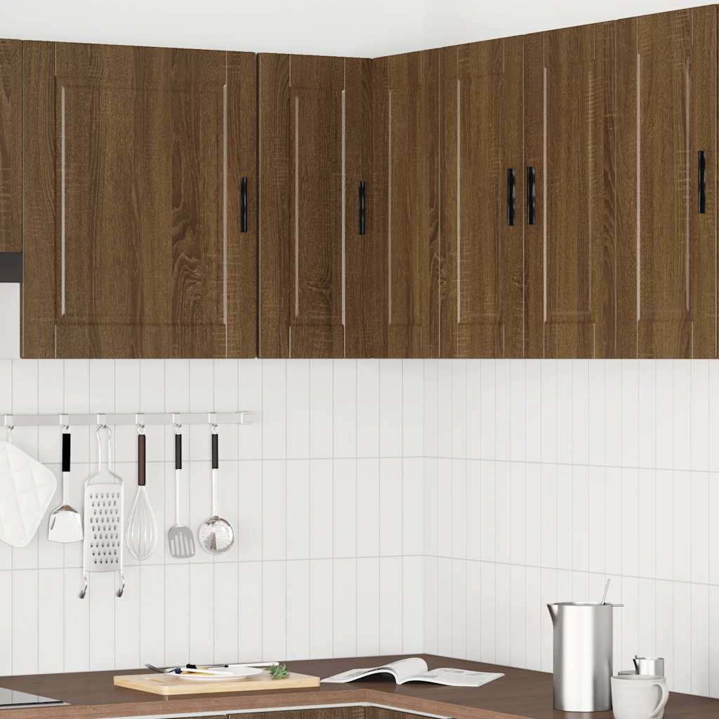 vidaXL Küchen-Eckhängeschrank Porto Braun Eichen-Optik Holzwerkstoff