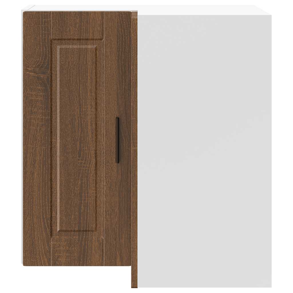 vidaXL Küchen-Eckhängeschrank Porto Braun Eichen-Optik Holzwerkstoff