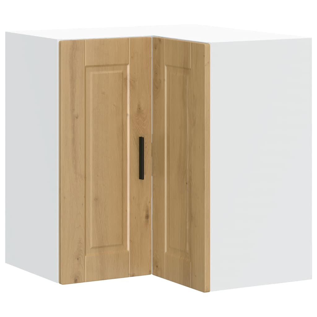vidaXL Küchen-Eckhängeschrank Porto Artisan-Eiche Holzwerkstoff