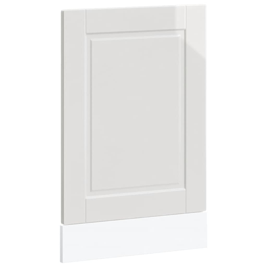 vidaXL Geschirrspülerblende Porto Hochglanz-Weiß 45x1,5x57 cm