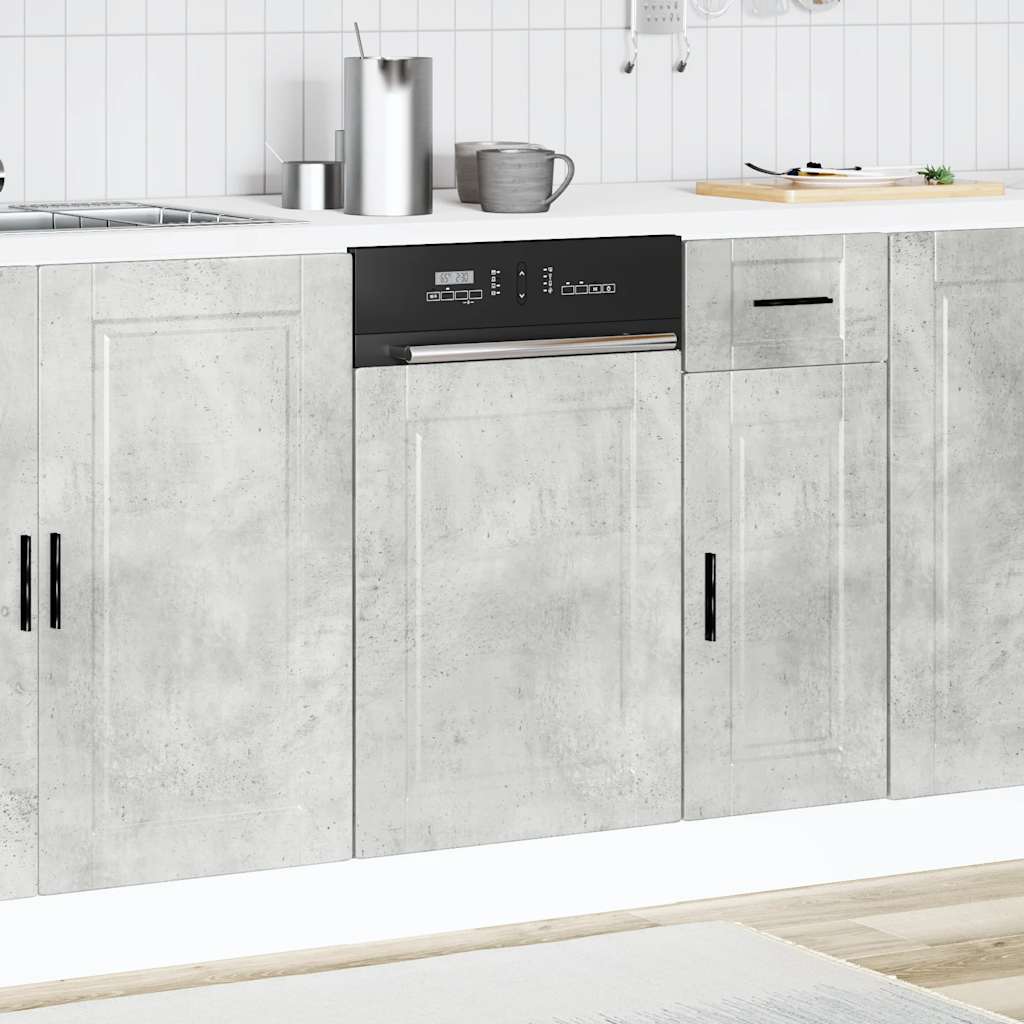 vidaXL Geschirrspülerblende Porto Betongrau 45x1,5x57 cm Holzwerkstoff