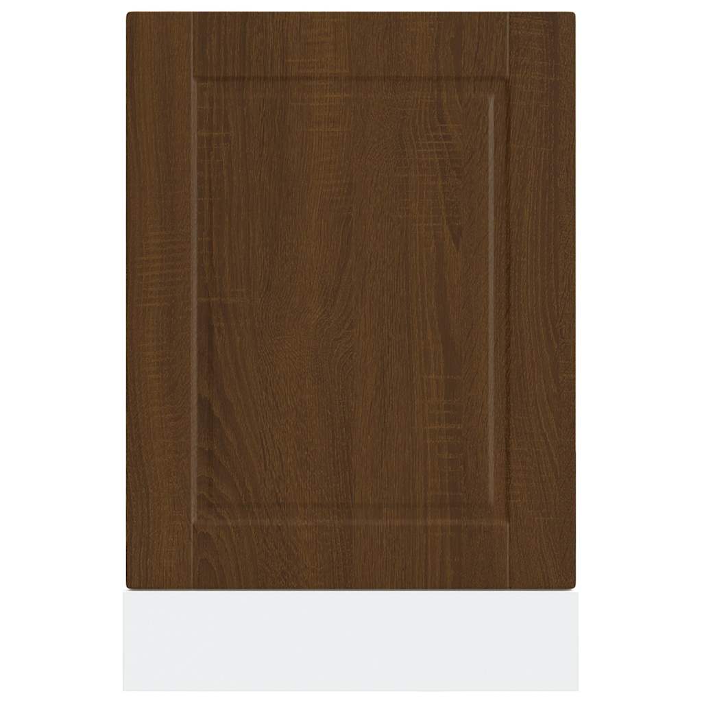 vidaXL Geschirrspülerblende Porto Braun Eichen-Optik 45x1,5x57 cm