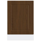 vidaXL Geschirrspülerblende Porto Braun Eichen-Optik 45x1,5x57 cm