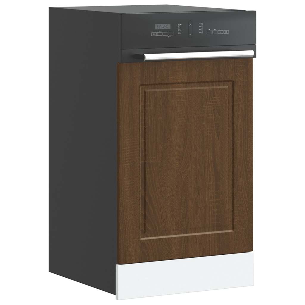 vidaXL Geschirrspülerblende Porto Braun Eichen-Optik 45x1,5x57 cm