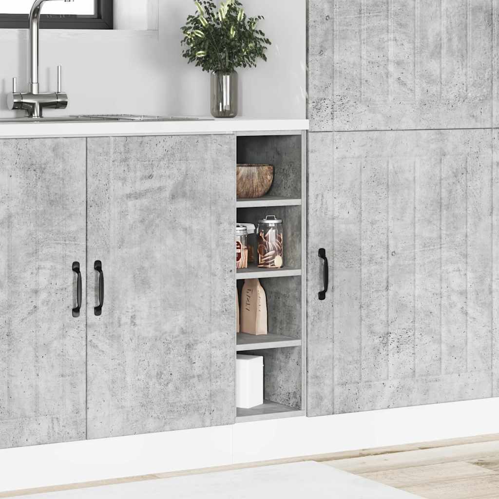vidaXL Unterschrank Riga Betongrau 20x44,5x81,5 cm Holzwerkstoff