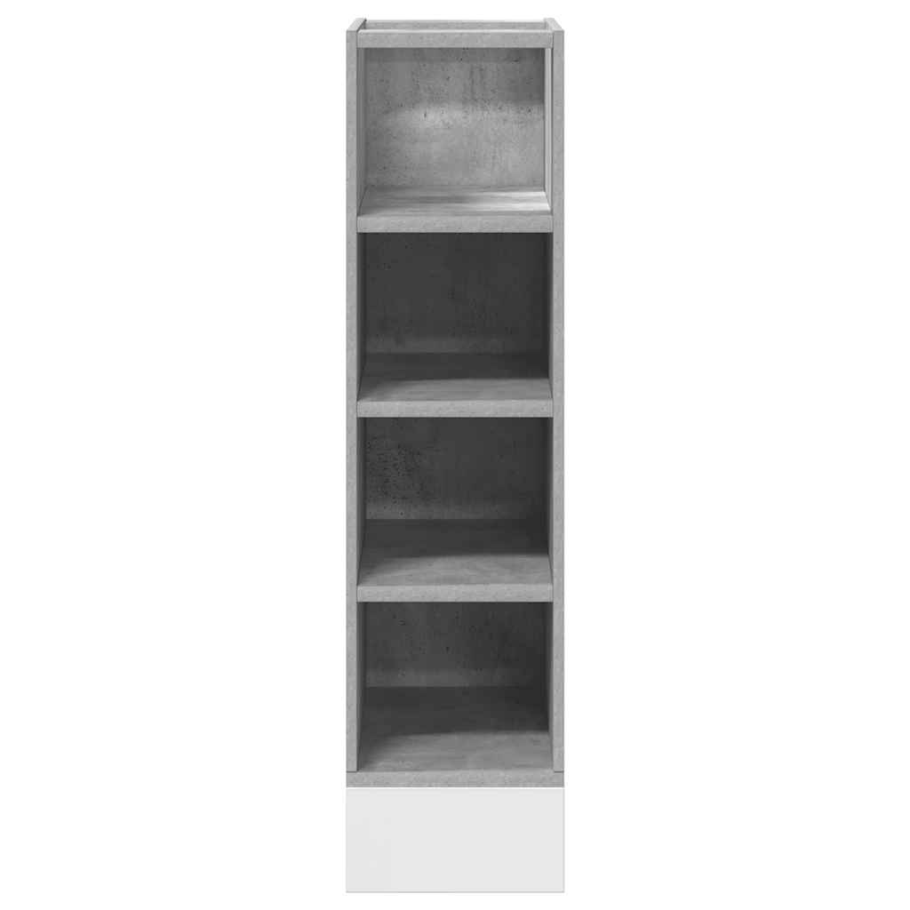 vidaXL Unterschrank Riga Betongrau 20x44,5x81,5 cm Holzwerkstoff