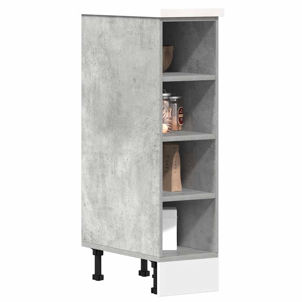 vidaXL Unterschrank Riga Betongrau 20x44,5x81,5 cm Holzwerkstoff