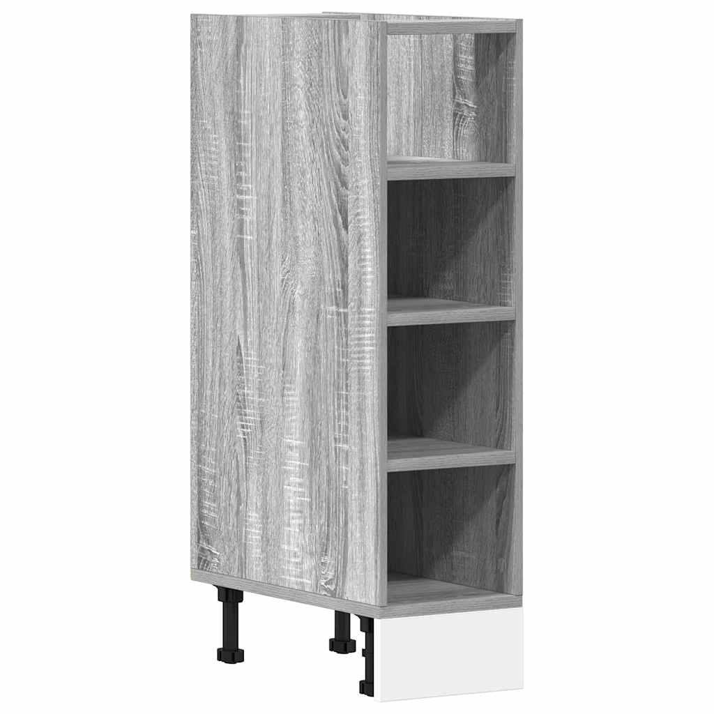 vidaXL Unterschrank Riga Grau Sonoma 20x44,5x81,5 cm Holzwerkstoff