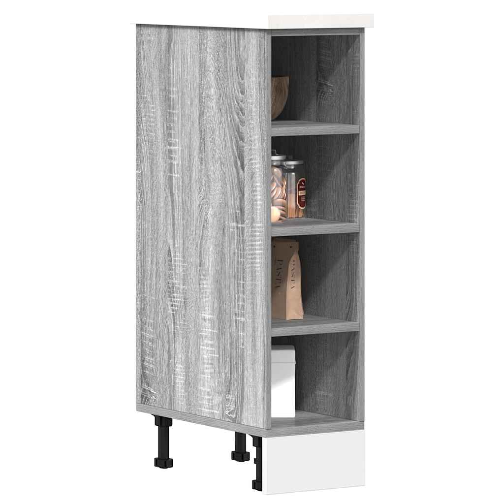 vidaXL Unterschrank Riga Grau Sonoma 20x44,5x81,5 cm Holzwerkstoff