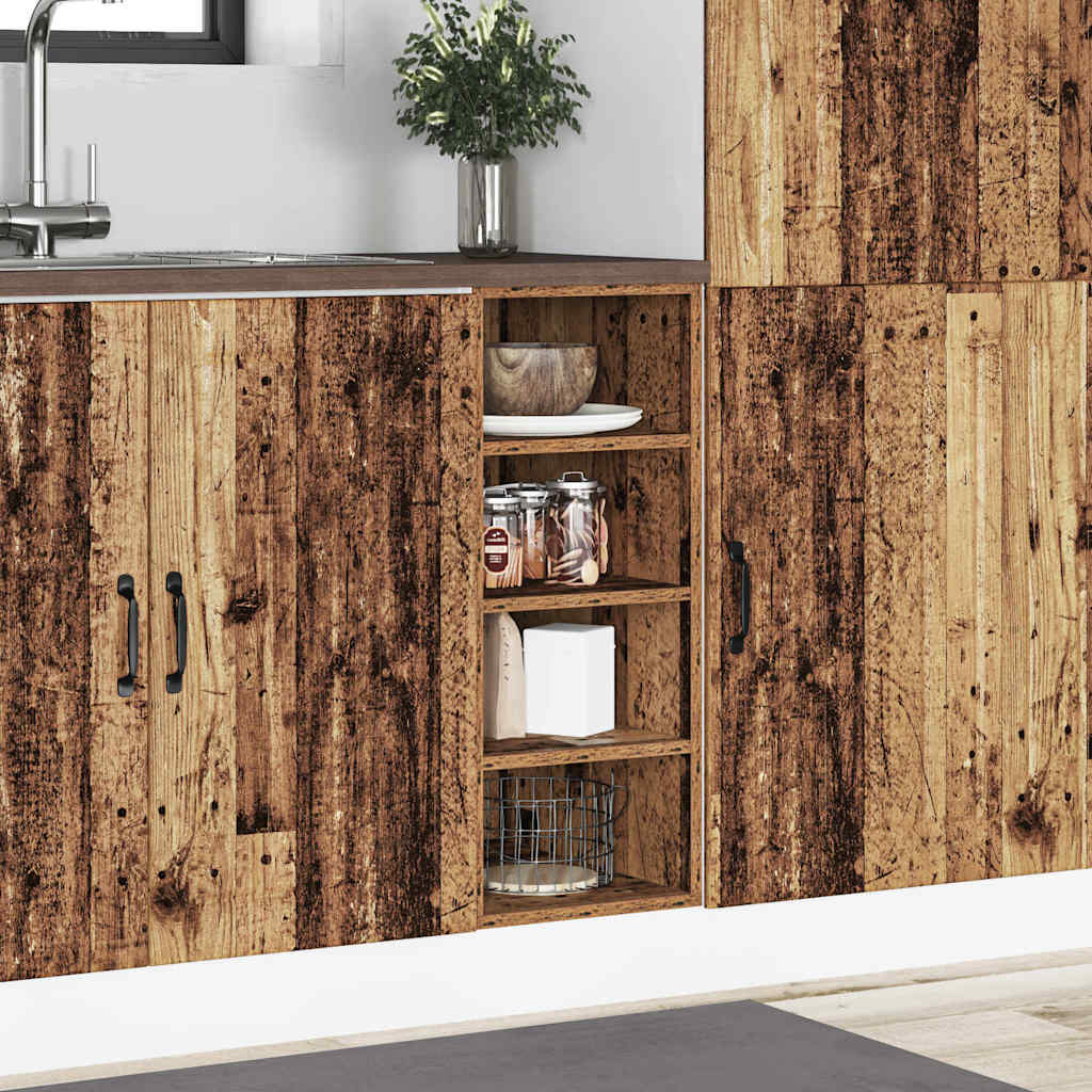 vidaXL Unterschrank Riga Altholz-Optik 30x44,5x81,5 cm Holzwerkstoff
