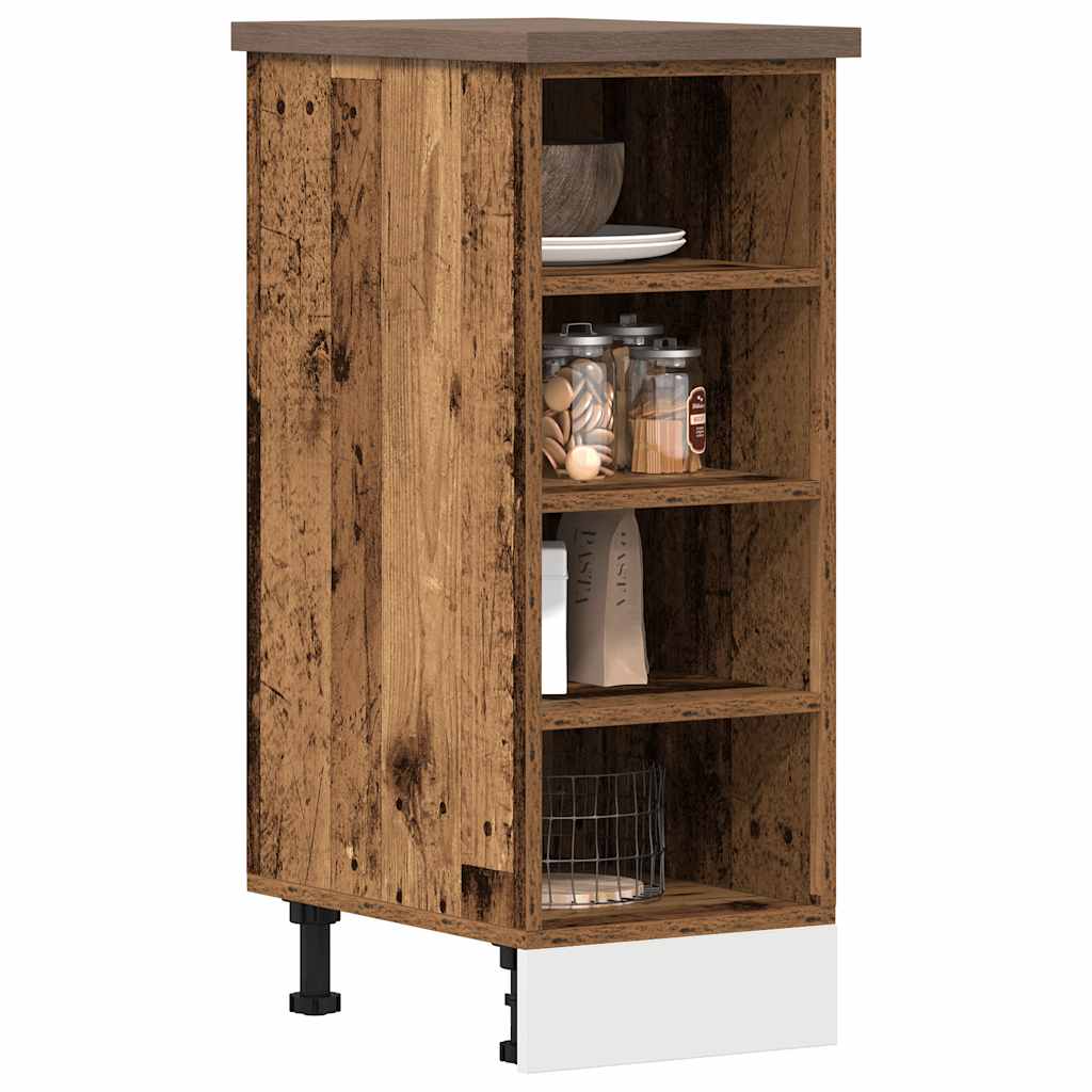 vidaXL Unterschrank Riga Altholz-Optik 30x44,5x81,5 cm Holzwerkstoff