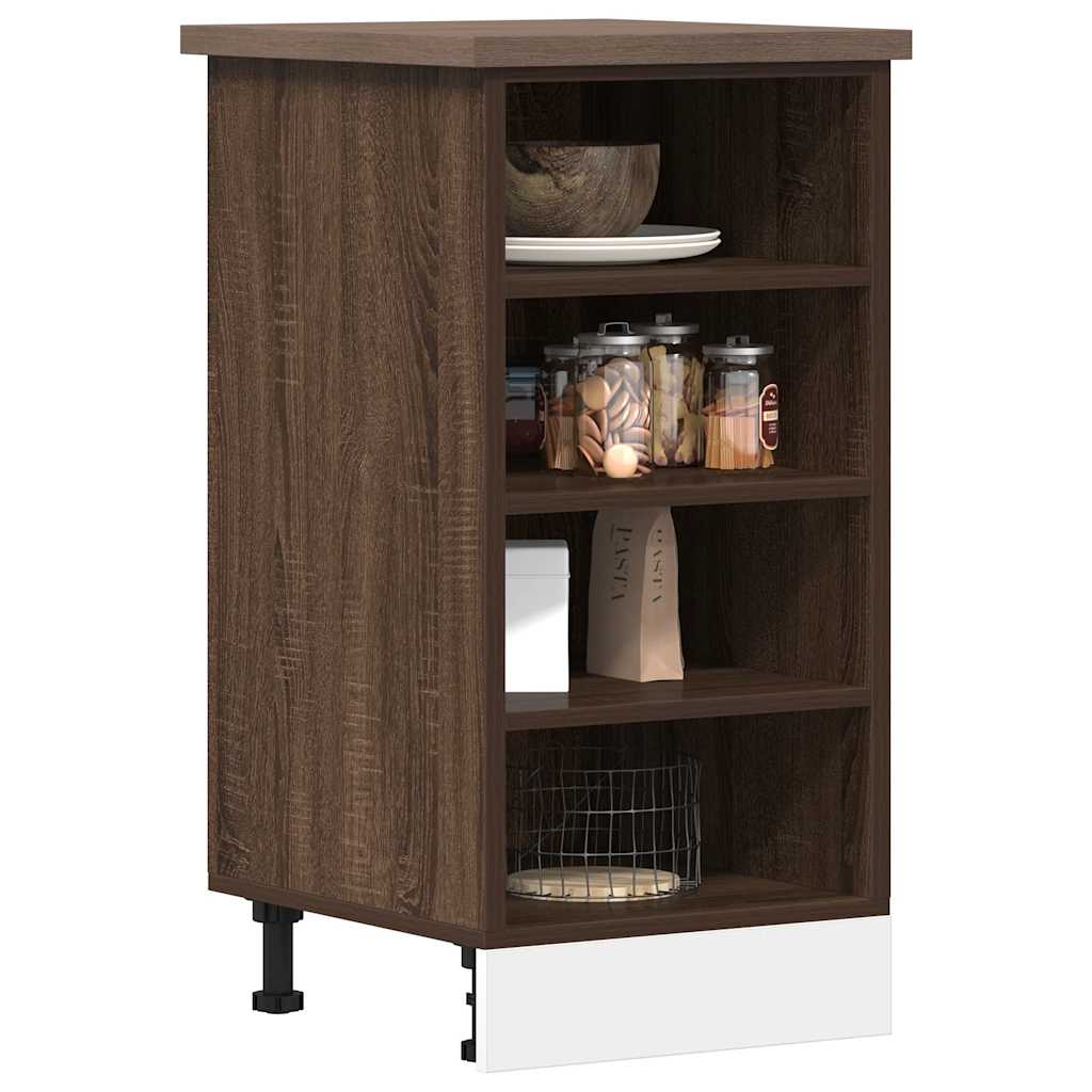 vidaXL Unterschrank Riga Braun Eichen-Optik 40x44,5x81,5 cm Holzwerkstoff
