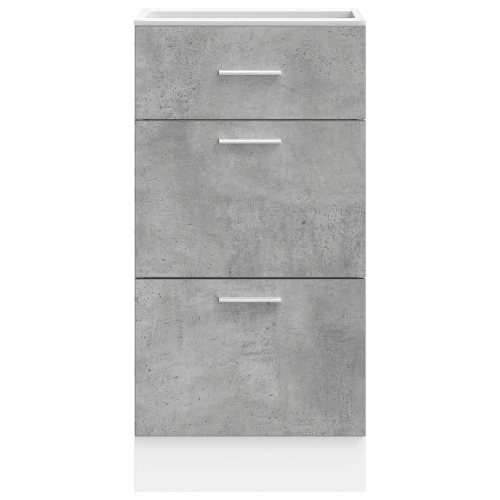 vidaXL Unterschrank Lyon Betongrau 40x46x81,5 cm Holzwerkstoff