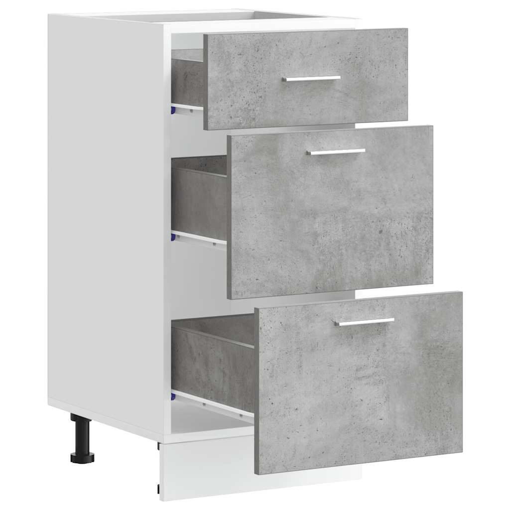 vidaXL Unterschrank Lyon Betongrau 40x46x81,5 cm Holzwerkstoff