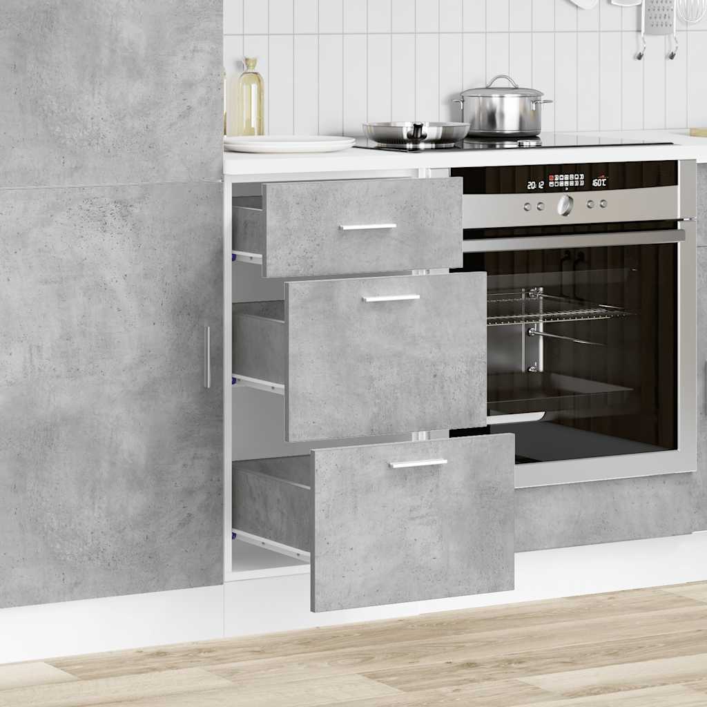 vidaXL Unterschrank Lyon Betongrau 40x46x81,5 cm Holzwerkstoff