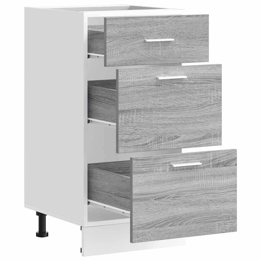vidaXL Unterschrank Lyon Grau Sonoma 40x46x81,5 cm Holzwerkstoff