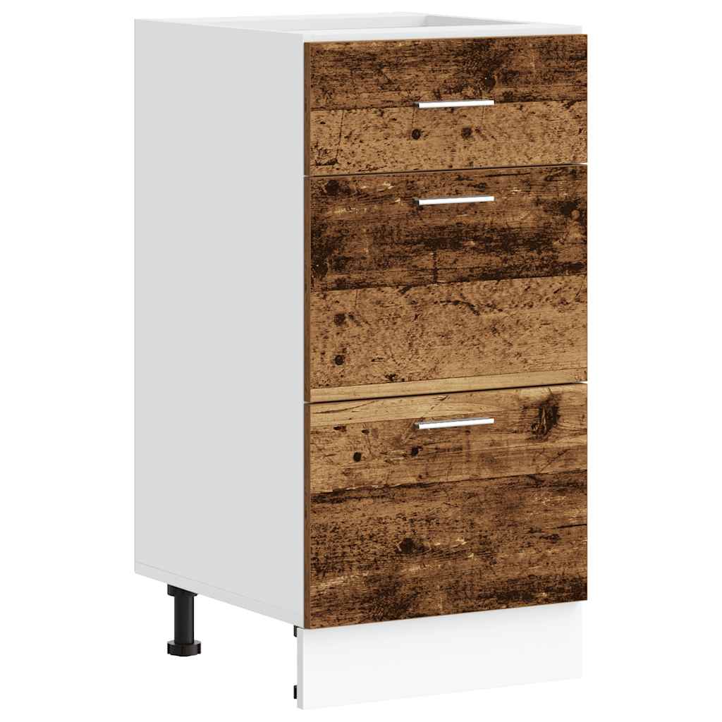 vidaXL Unterschrank Lyon Altholz-Optik 40x46x81,5 cm Holzwerkstoff
