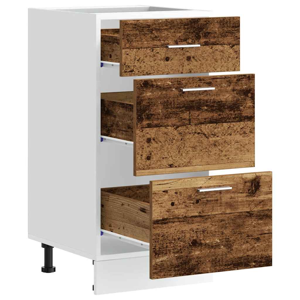 vidaXL Unterschrank Lyon Altholz-Optik 40x46x81,5 cm Holzwerkstoff