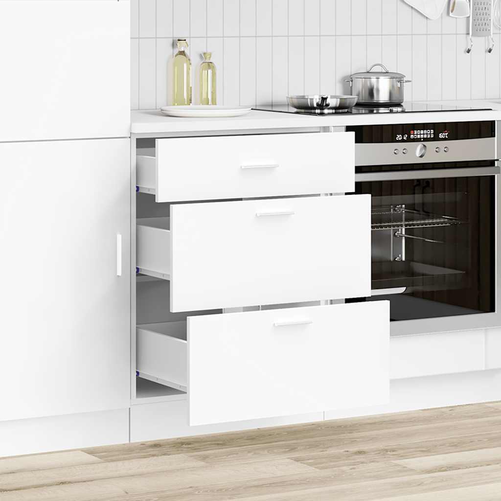 vidaXL Küchenunterschrank Lyon Weiß Holzwerkstoff