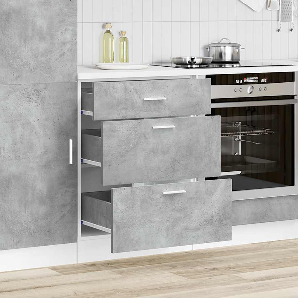 vidaXL Küchenunterschrank Lyon Betongrau Holzwerkstoff
