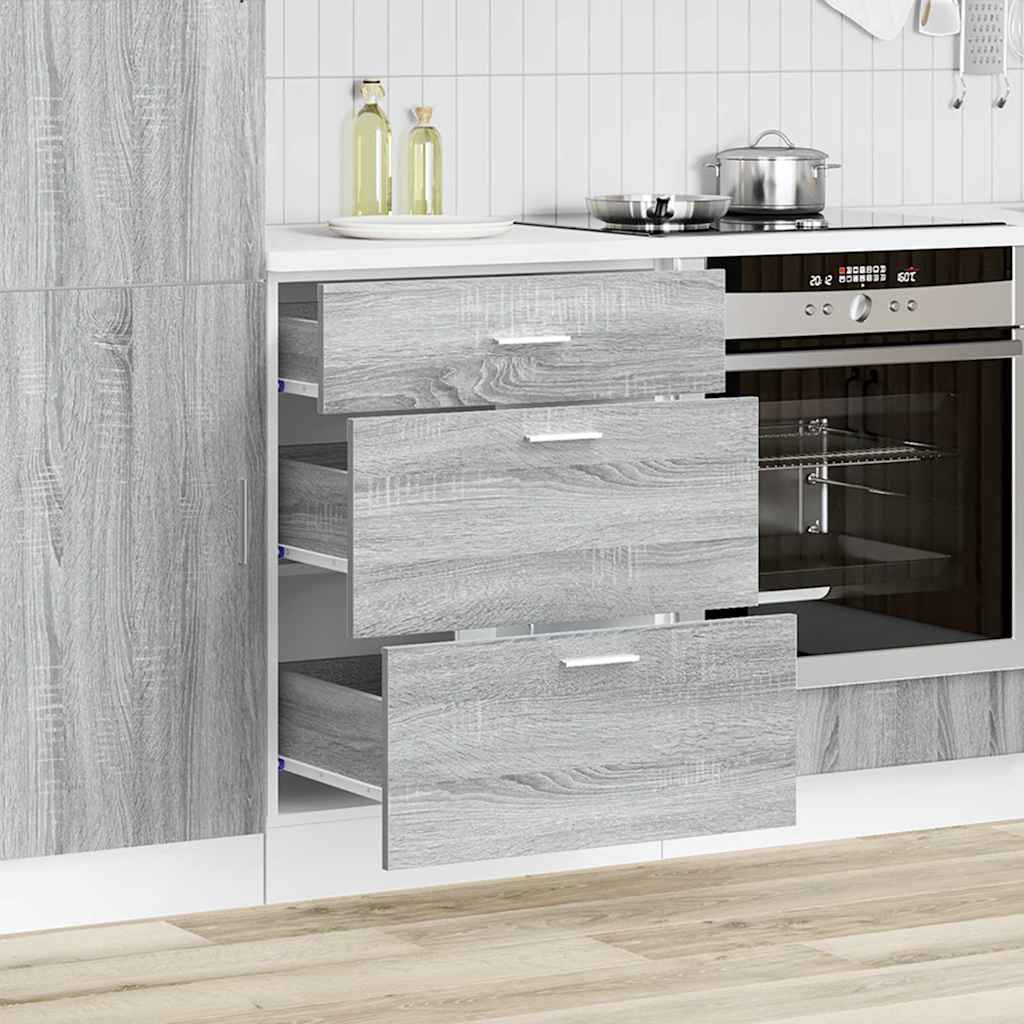 vidaXL Küchenunterschrank Lyon Grau Sonoma Holzwerkstoff