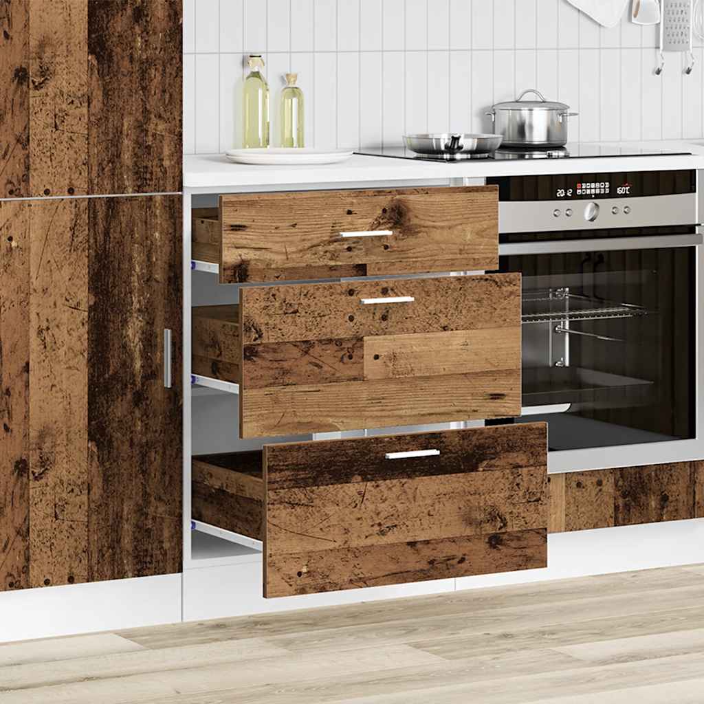 vidaXL Küchenunterschrank Lyon Altholz-Optik Holzwerkstoff