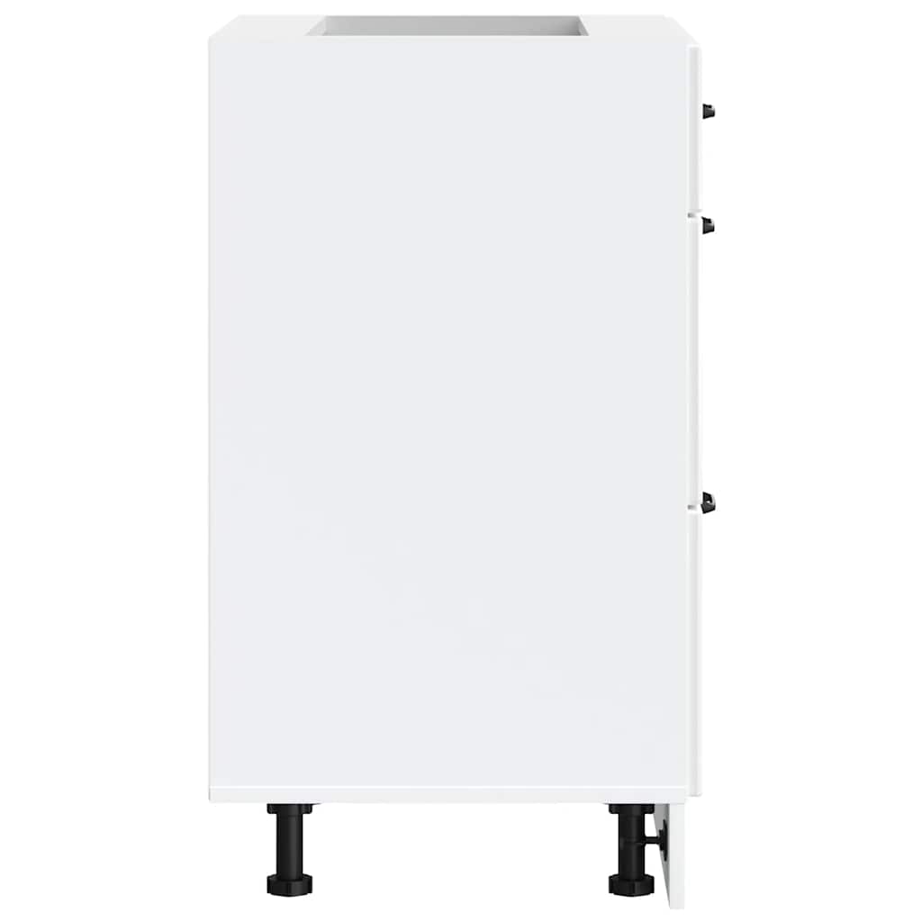 vidaXL Küchenunterschrank „Kalmar“ Hochglanz-Weiß Holzwerkstoff