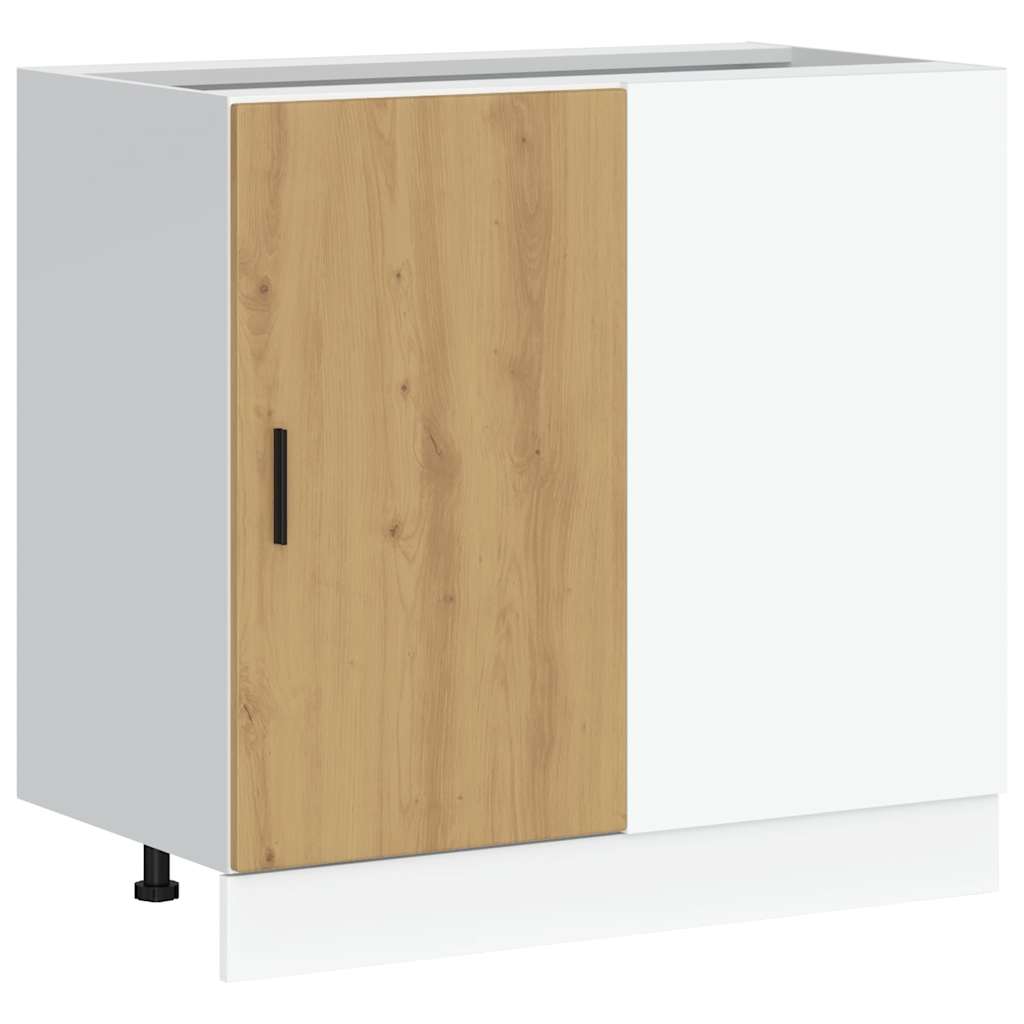 vidaXL Küchenunterschrank Lyon Artisan-Eiche Holzwerkstoff