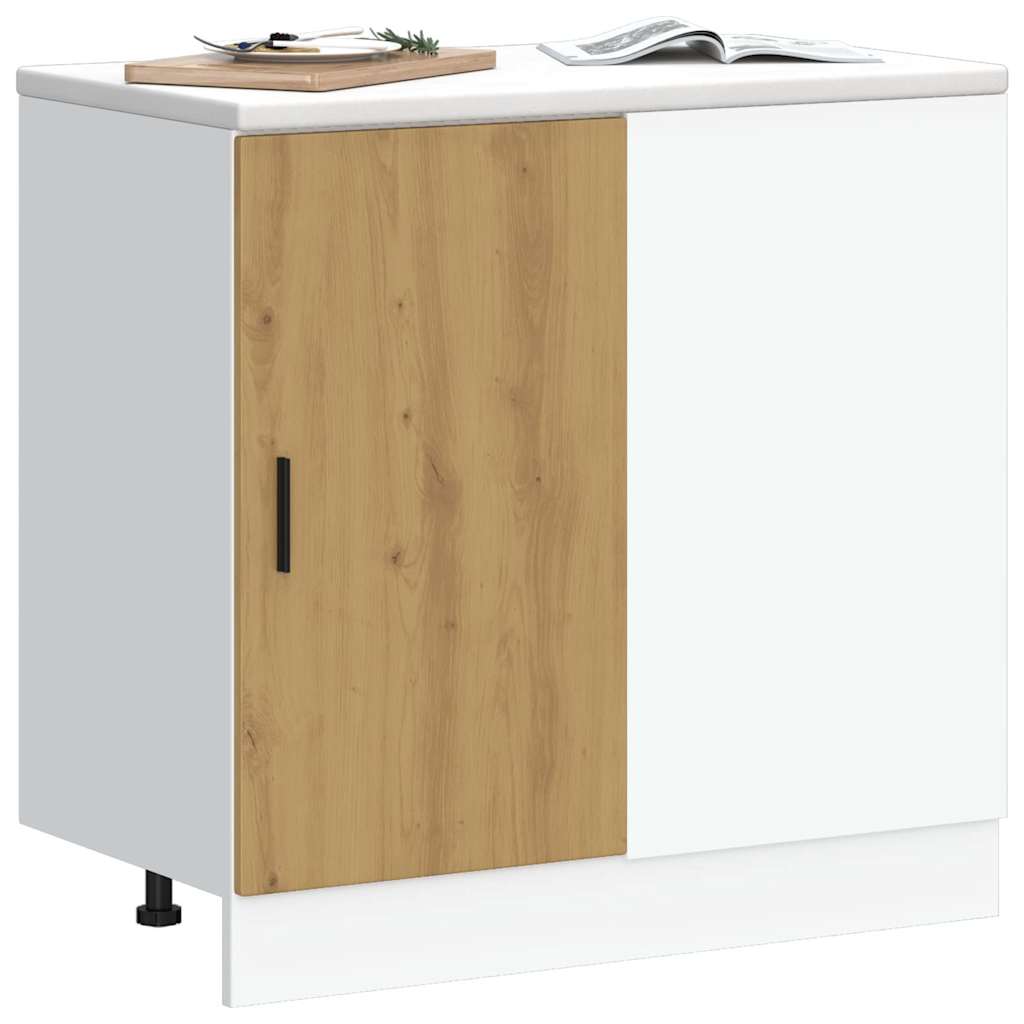 vidaXL Küchenunterschrank Lyon Artisan-Eiche Holzwerkstoff
