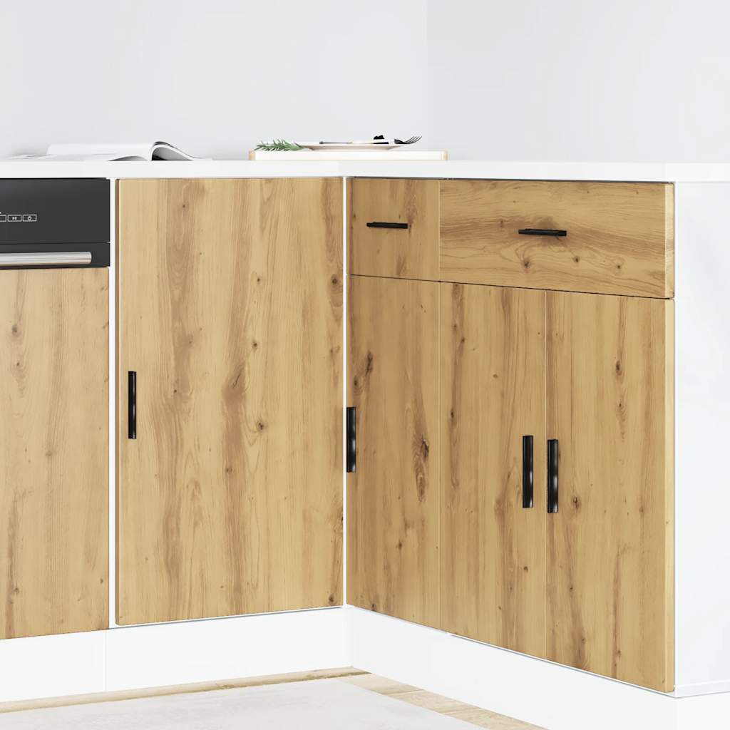 vidaXL Küchenunterschrank Lyon Artisan-Eiche Holzwerkstoff