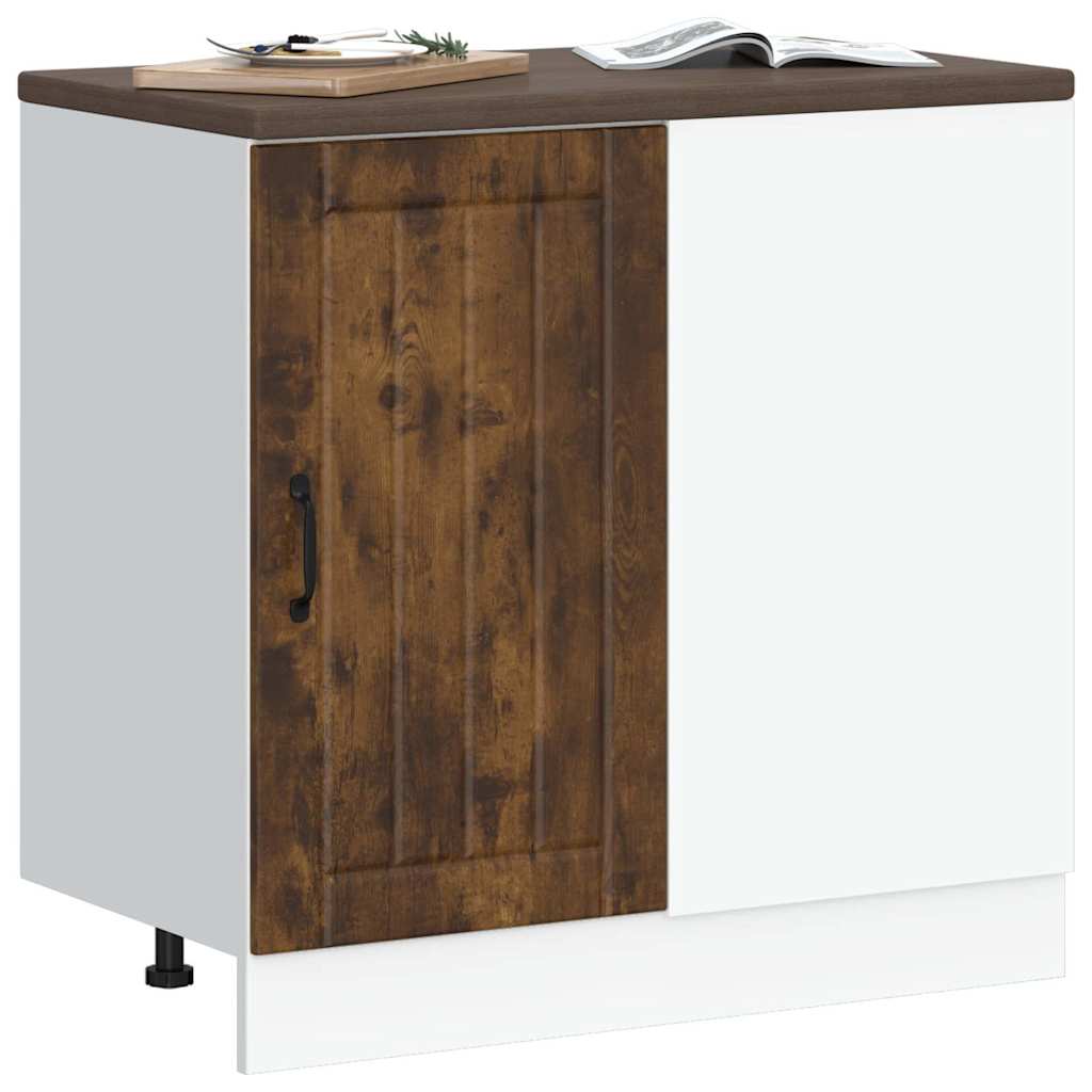 vidaXL Küchenunterschrank Lucca Räuchereiche Holzwerkstoff