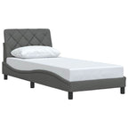 vidaXL Bettgestell ohne Matratze Dunkelgrau 80x200 cm Stoff