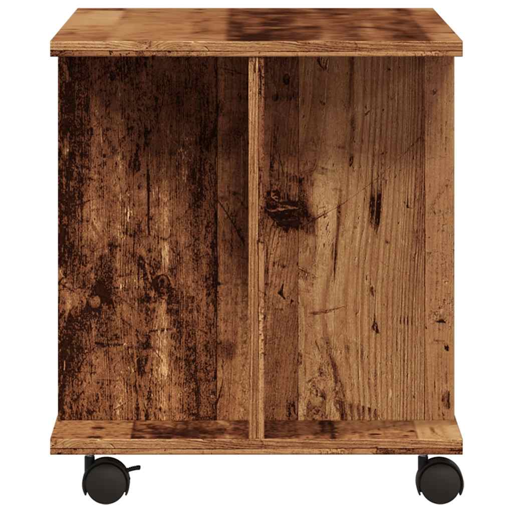 vidaXL TV-Regal mit Rollen Altholz-Optik 80x40x45 cm Holzwerkstoff