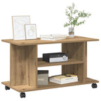 vidaXL TV-Regal mit Rollen Artisan-Eiche 80x40x45 cm Holzwerkstoff