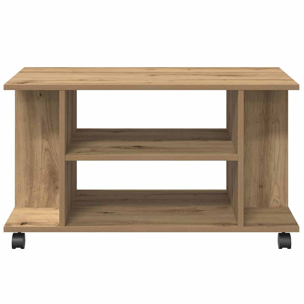 vidaXL TV-Regal mit Rollen Artisan-Eiche 80x40x45 cm Holzwerkstoff