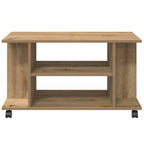 vidaXL TV-Regal mit Rollen Artisan-Eiche 80x40x45 cm Holzwerkstoff
