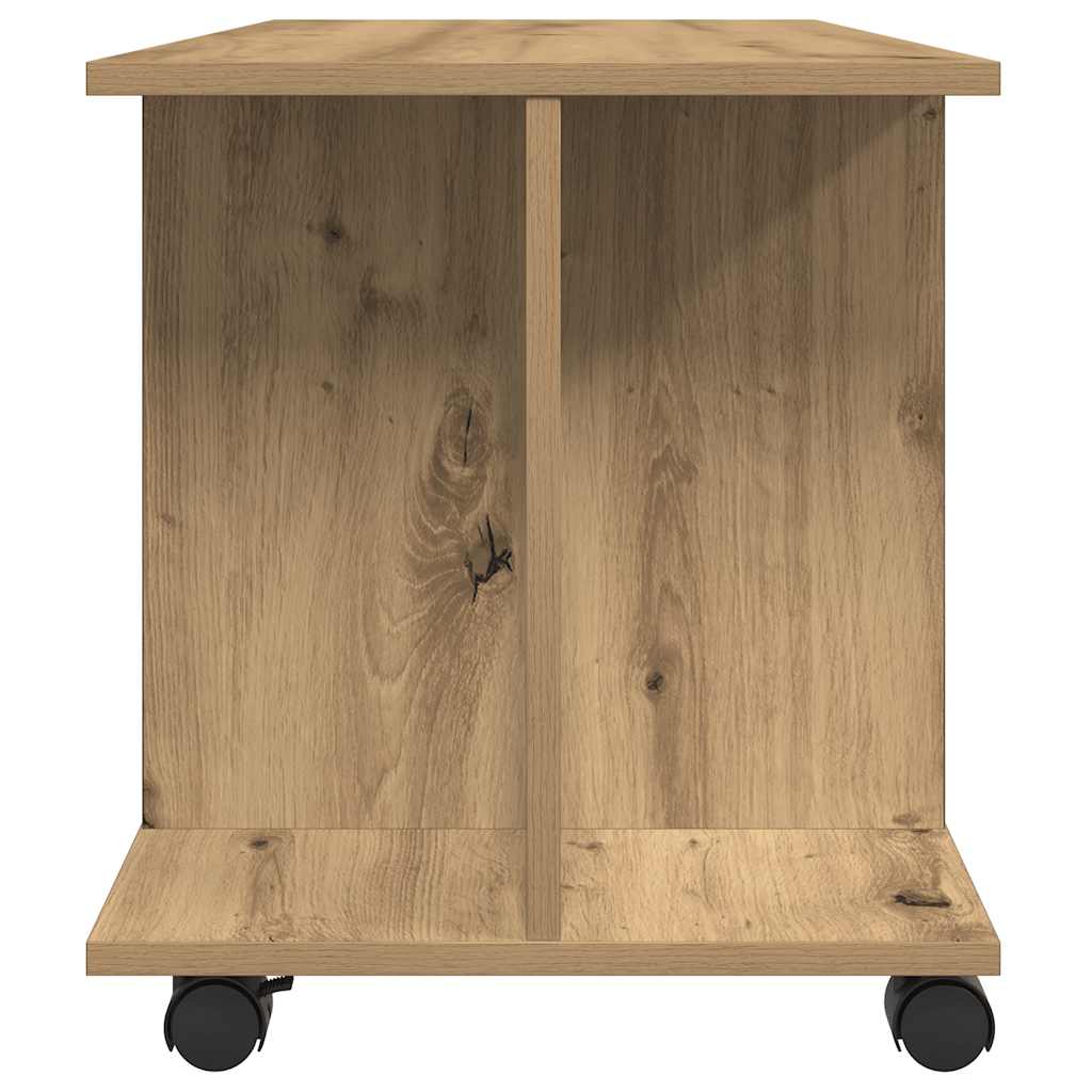 vidaXL TV-Regal mit Rollen Artisan-Eiche 80x40x45 cm Holzwerkstoff
