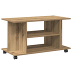 vidaXL TV-Regal mit Rollen Artisan-Eiche 80x40x45 cm Holzwerkstoff