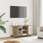 vidaXL TV-Regal mit Rollen Artisan-Eiche 80x40x45 cm Holzwerkstoff