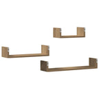vidaXL Wandregale 3 Stk. Artisan-Eiche Holzwerkstoff