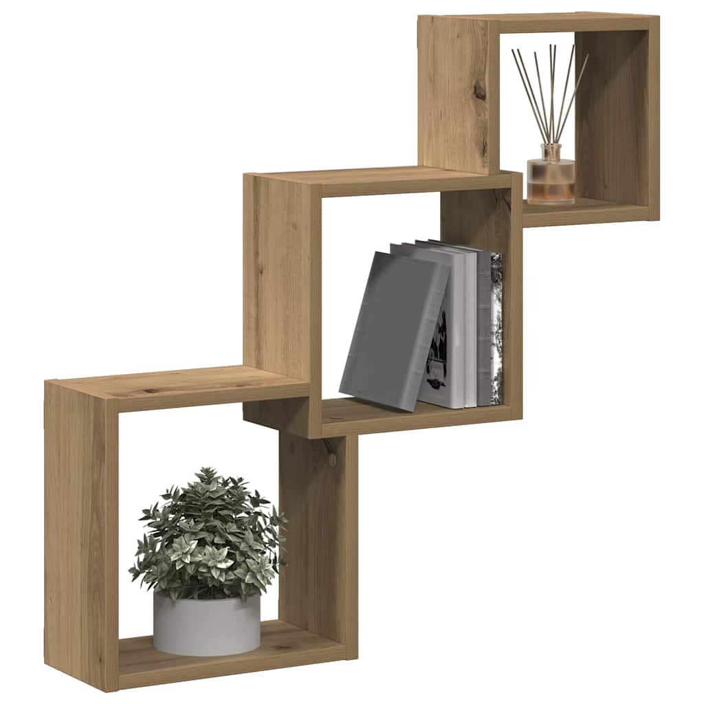 vidaXL Wandregale Artisan-Eiche 68x15x68 cm Holzwerkstoff